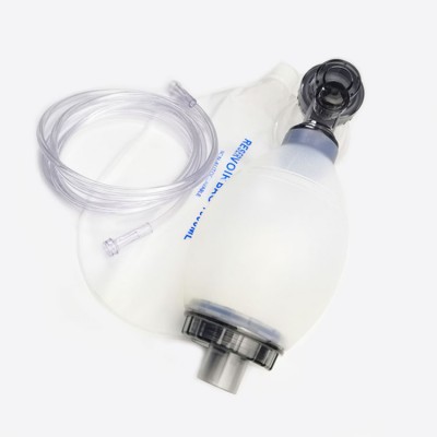 High Quality Reusable Solid Silicone Manual Oxygen Resuscitator with PEEP Valve Diverter